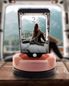 Glazed 360 Swivel Phone Stand - Portable Mount Accessory for Travel, Nightstand or Desk- Compatible with Tablet, Iphone & Most Smartphones – Orange