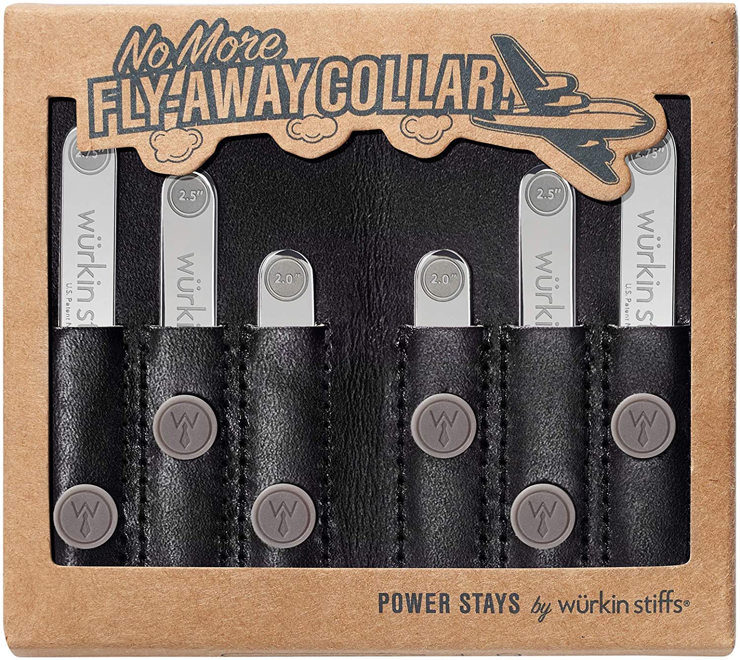 Wurkin Stiffs Power Stays Travel Set - Black Leather Wallet - TSA Friendly