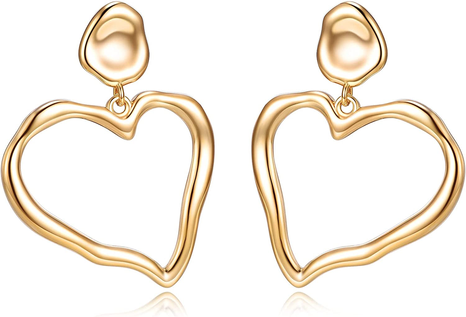 Heart Hoop Earrings 925 Sterling Silver Dangle Earrings Drop Earrings for Women Girl Earrings Christmas Day/Valentine Day/Birthday Arrings Gifts