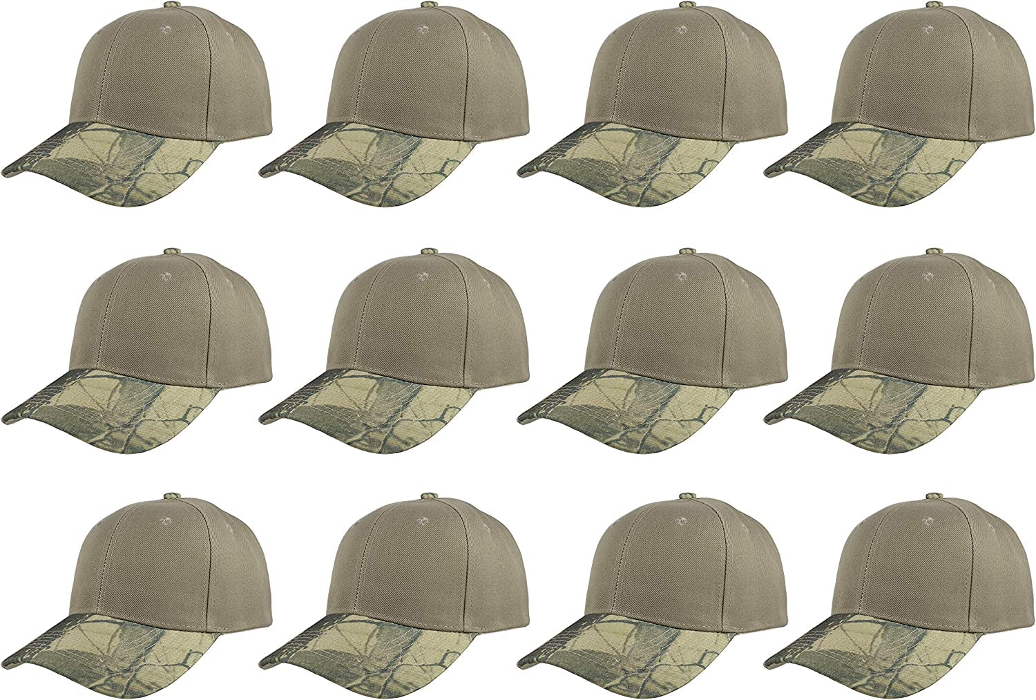 Plain Blank Baseball Caps Adjustable Back Strap Wholesale LOT 12 PC'S