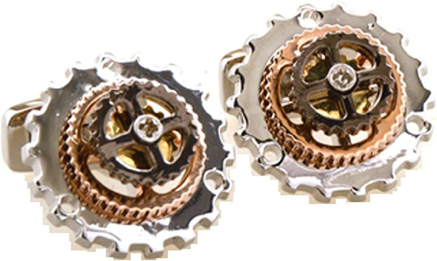 Bicycle Gears Really Moves Bike Cycling Cyclists Derailleur Pair Cufflinks Presentation Gift Box & Polishing Cloth