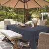 Outdoor and Indoor Tablecloth - Washable Waterproof Wrinkle Free Table Cloth with Zipper and Umbrella Hole for Spring/ Summer/ Party/ Picnic/ BBQS/ Patio (Round 60 Inch, Grey)