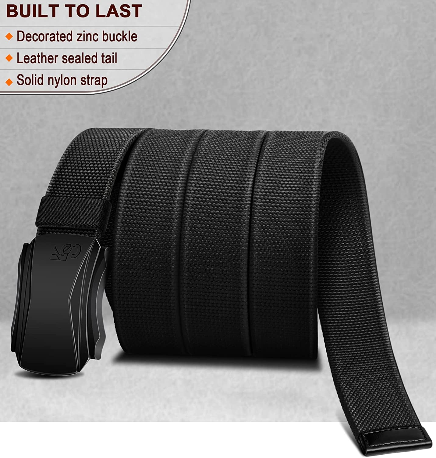 Mens Belt, Military Tactical Stretch Web Nylon Belt for Hiking Hunting Pants 1.5",Cut for Fit
