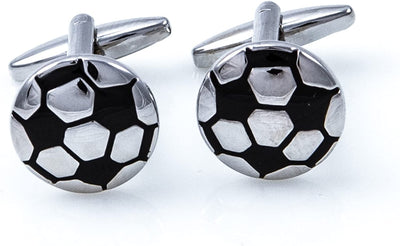 Soccer Player Ball Shoes 4 Pairs Cufflinks in a Presentation Gift Box & Polishing Cloth