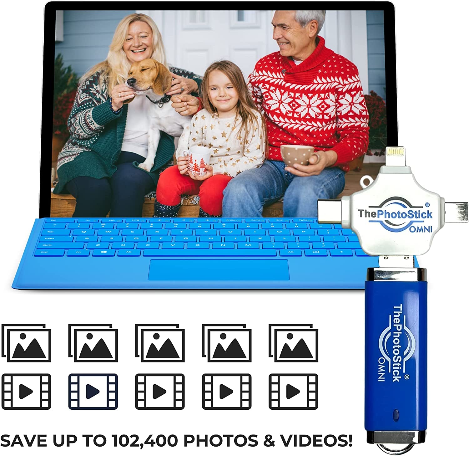 Omni 256GB - Effortless Photo and Video Backup for Apple, Android and Windows Devices