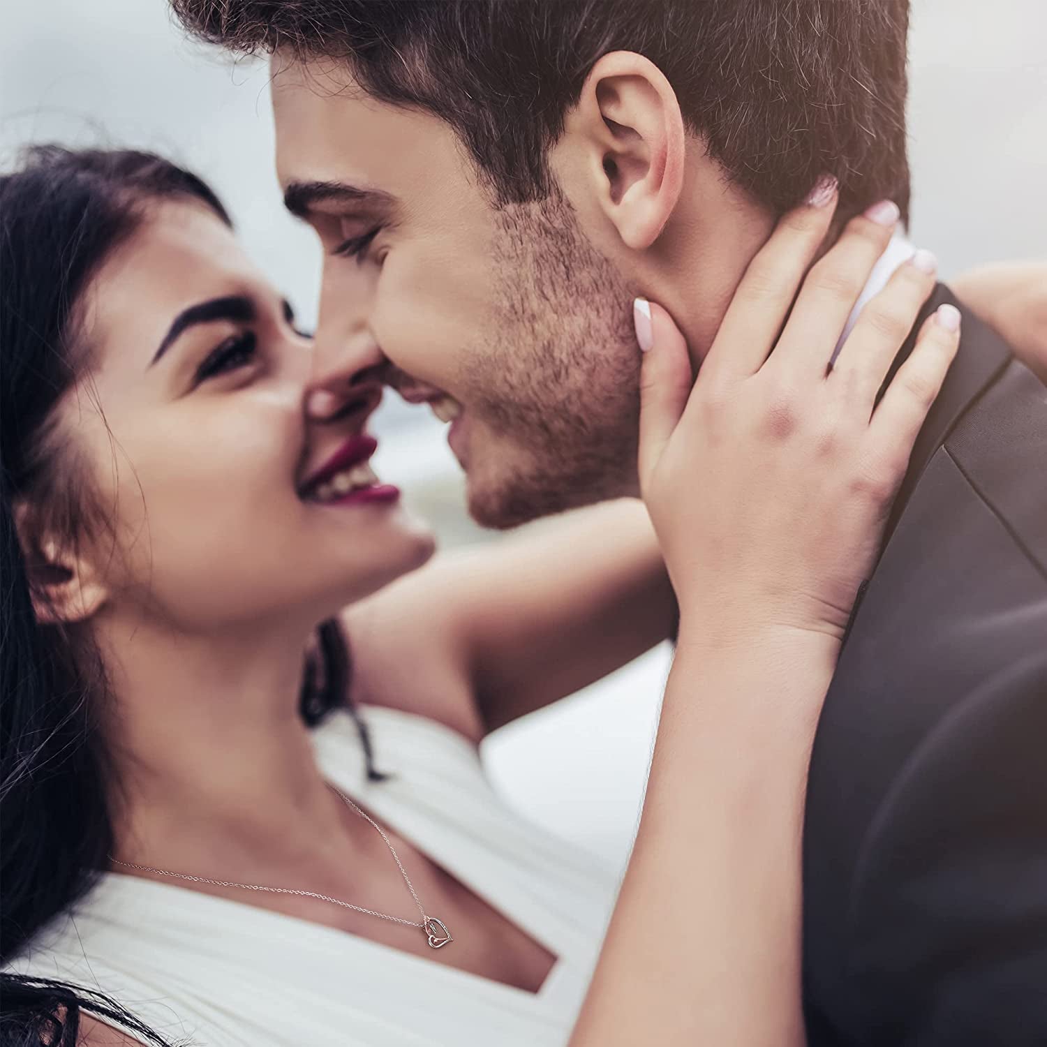 Rose Heart Initial Necklaces Gifts for Women Teen Girls, Rose Love You Heart Letter Pendant Necklace Jewelry Mothers Day Valentines Anniversary Christmas Birthday Gifts for Her Mom Wife Girlfriend