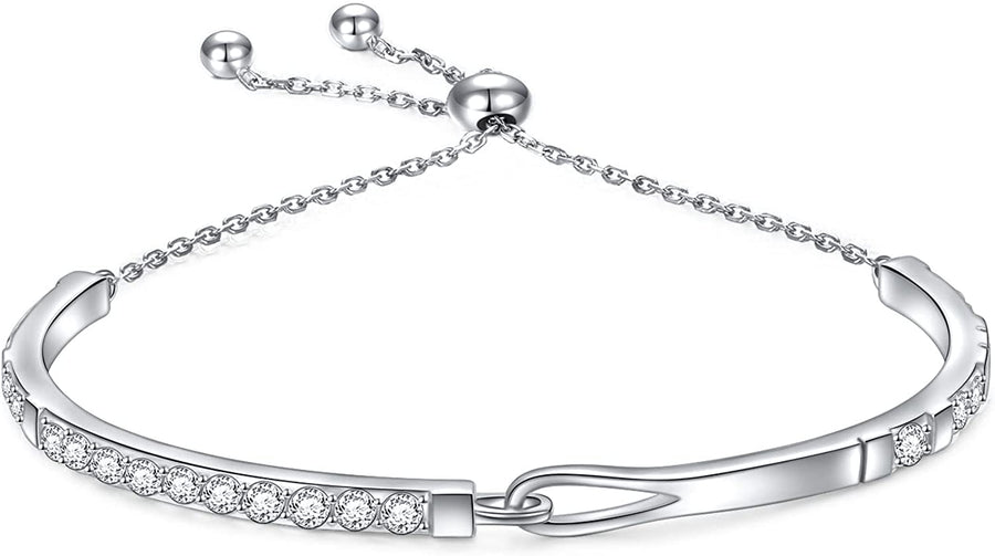 Yinshan 925 Sterling Silver Sister Morse Code Bracelet for Women Engraved Soul Sister Adjustable Bracelets for Daughter Girlfriend Wife Valentine'S Day Gifts