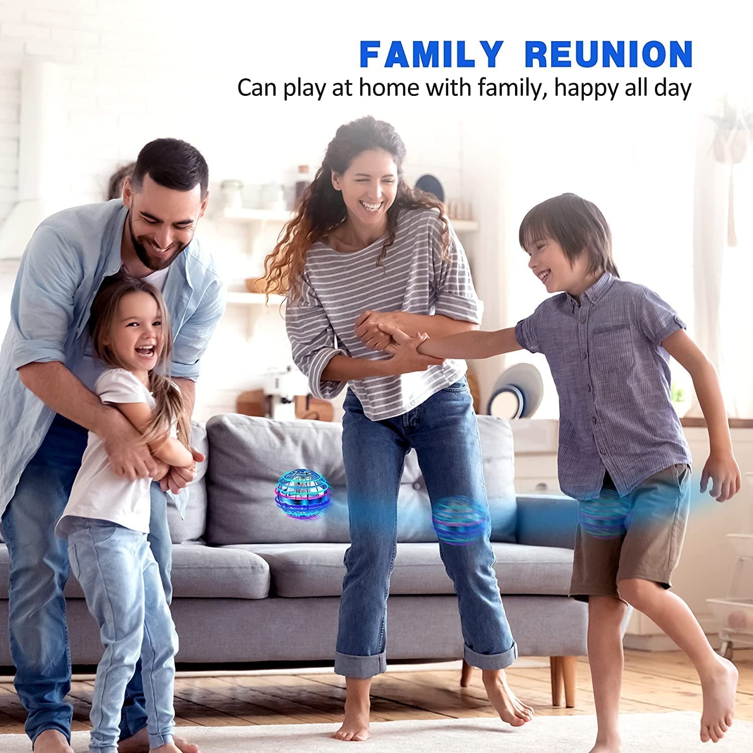 Flying Orb Ball Toys Cosmic Globe Boomerang Hover Ball Galactic Fidget Spinner Hand Drone Orbit Magic Cool Birthday for Boys Girls Teens 6 -10+ Year Old Indoor Outdoor(Blue)