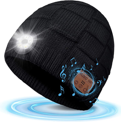 Stocking Stuffers for Men, LED Bluetooth Beanie Hat Men Gifts for Christmas Cool Gadgets for Men, Dad, Him