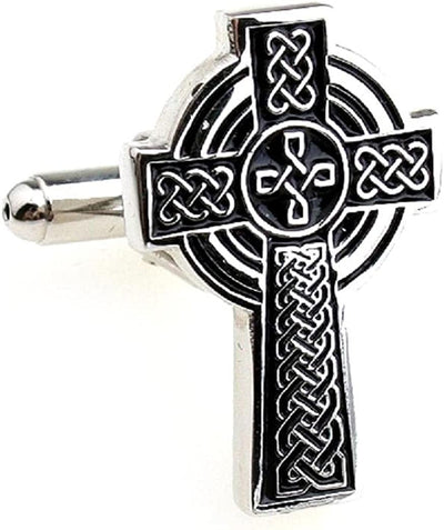 Cross Crosses 4 Christian Pairs Cufflinks in a Presentation Gift Box & Polishing Cloth