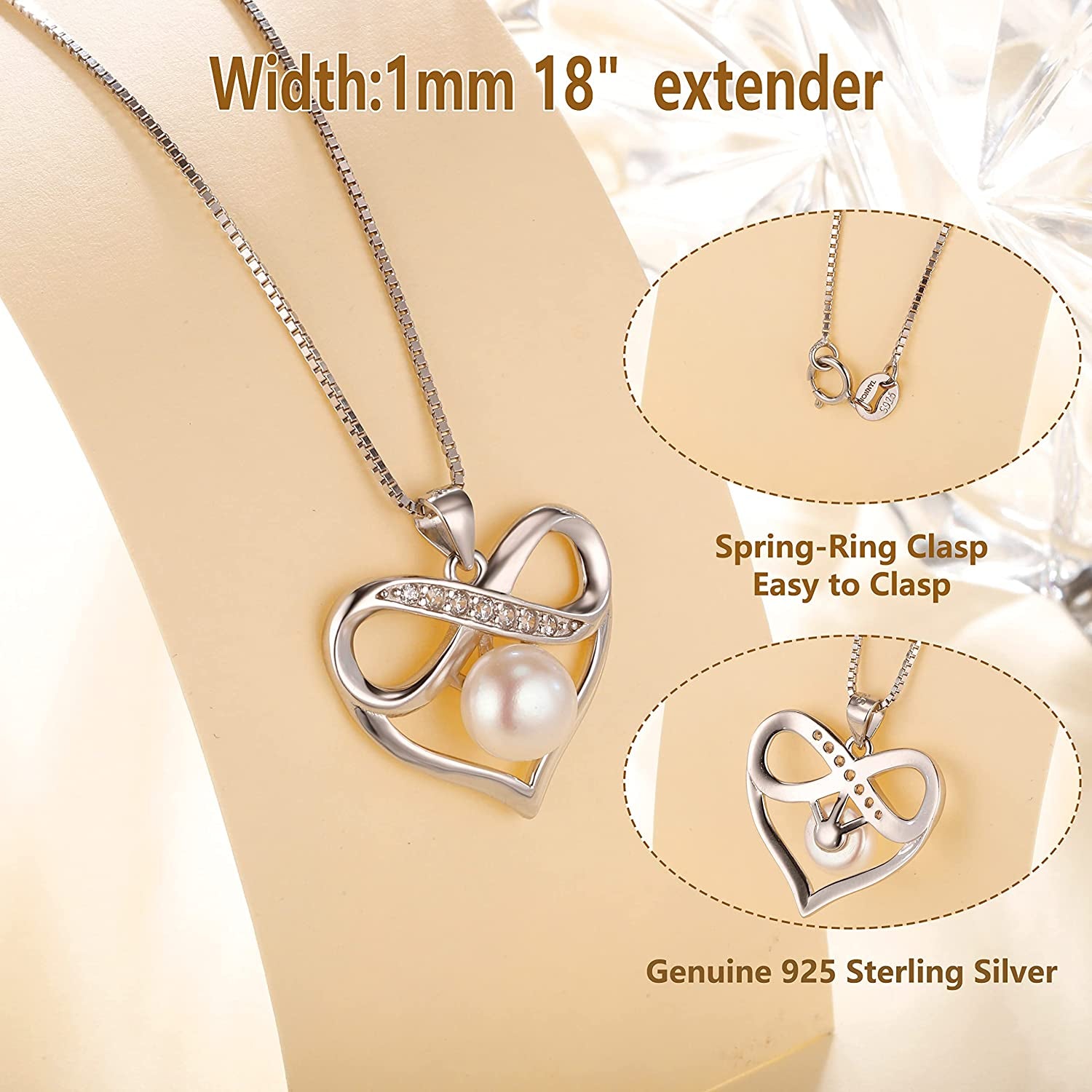 Real Freshwater Pearl Necklaces for Women, Christmas Gifts for Mom Wife Girlfriend, Anniversary Birthday Jewelry Gifts for Her