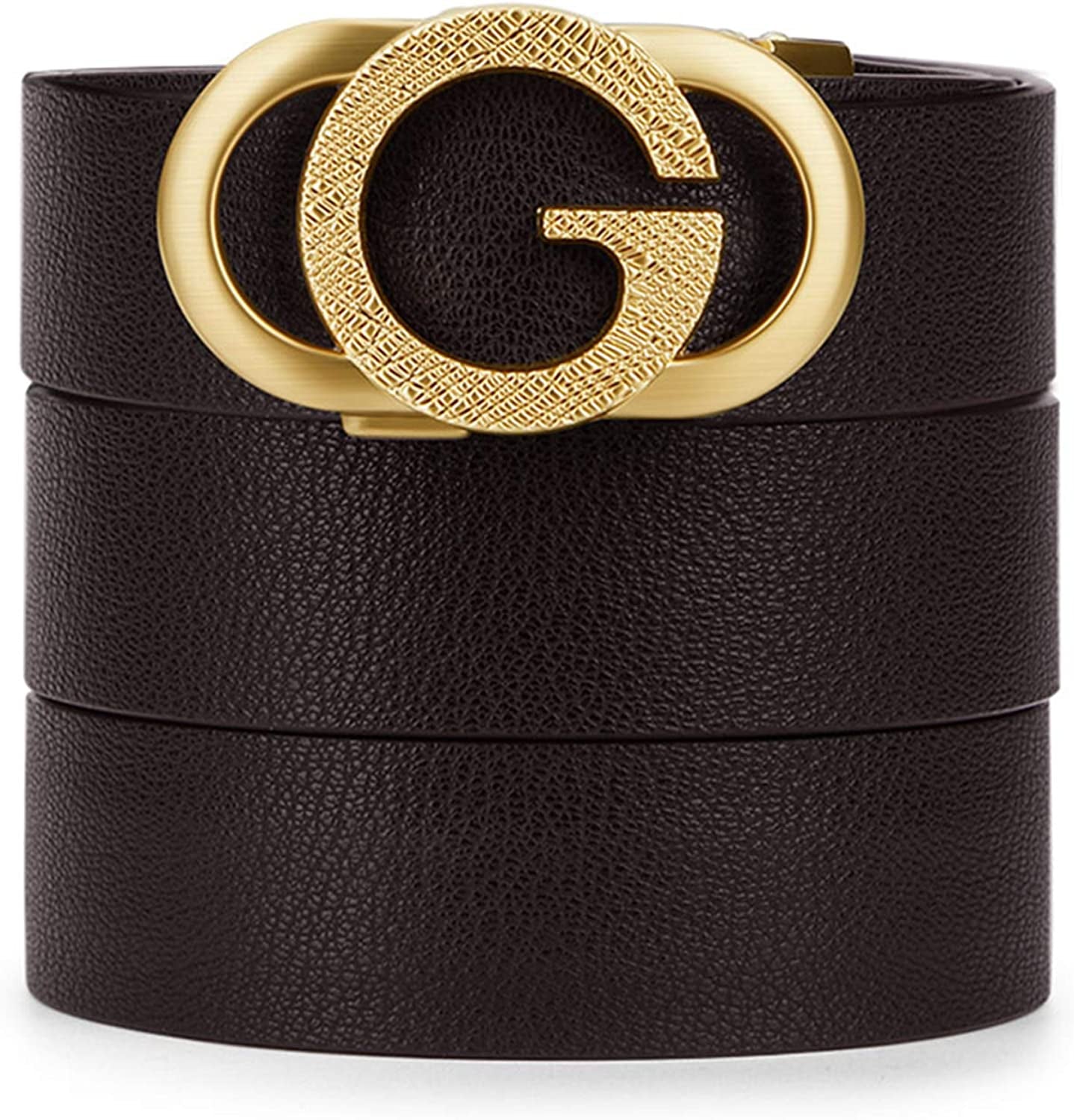 Ratchet Leather Belt for Men Designer Belts for Men with Automatic Buckle Alloy,Trend Fashion with Gift Box