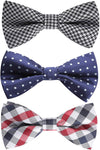 3/6 Pack Bow Ties for Men Paisley Plaid Dot Pre-Tie Bow Tie and Pocket Square Formal Bowties Handkerchief Set Adjustable
