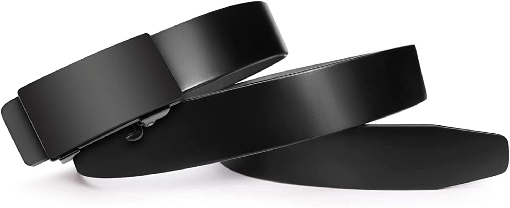 Mens Italian Leather Belt, 35Mm Men Ratchet Belt for Dress Pants and Jeans, Slide Belt with Adjustable Buckle