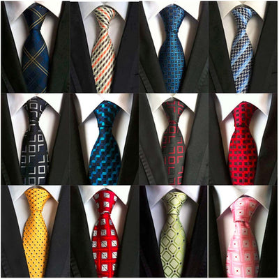 Classic Men'S Silk Tie Necktie Woven JACQUARD Neck Ties