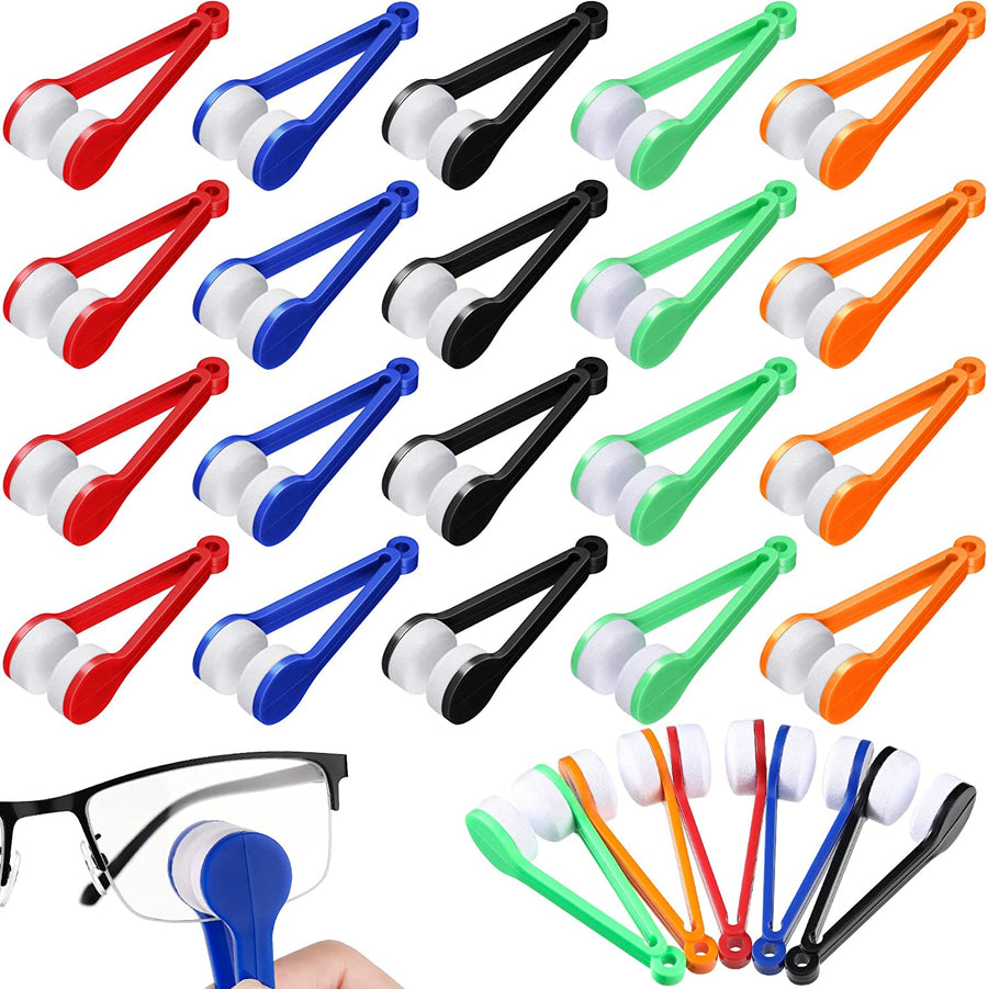 40 Pcs Mini Sun Glasses Eyeglass Microfiber Spectacles Cleaner Soft Eyeglasses Brush Cleaning Tool Eye Glasses Lens Cleaner Eyeglasses Cleaner Cleaning Clip for Clean Screen Glasses Surface