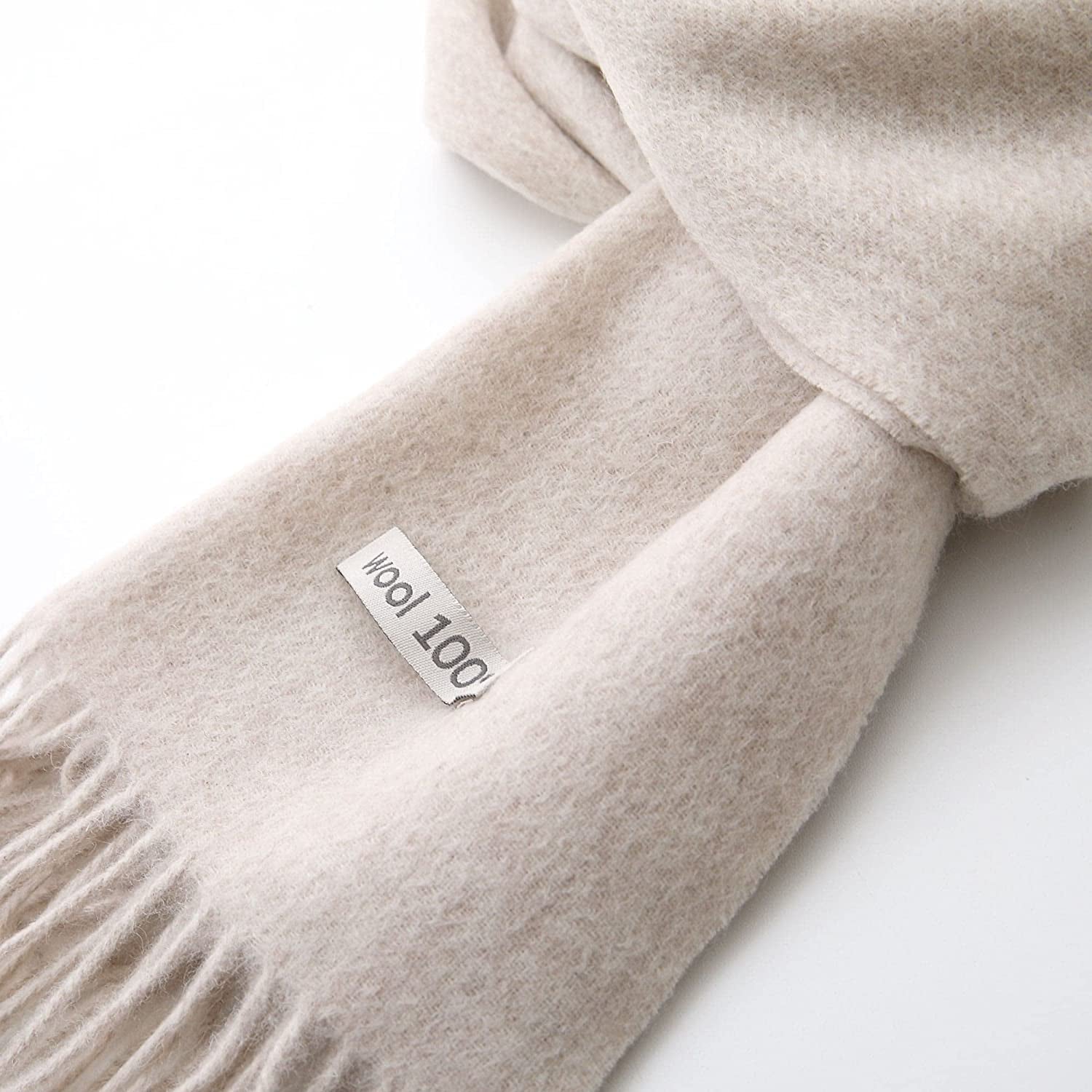 100% Wool Scarf - Men and Women Warm Soft Luxurious Solid Colors Gift Box by