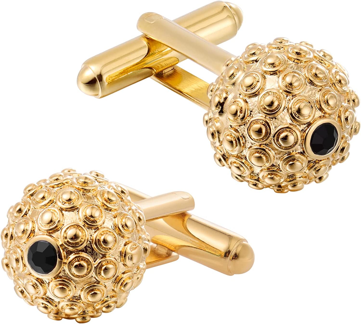 Cufflinks for Men, Gold Diamond Crystal Cufflinks for Groom Husband Personalized Gifts, Mens Formal Wedding Business Cufflinks, Luxurious Gorgeous Cuff Links French Shirt Accessories