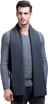 Men'S 100 Australian Merino Wool Scarf Knitted Soft Warm Neckwear