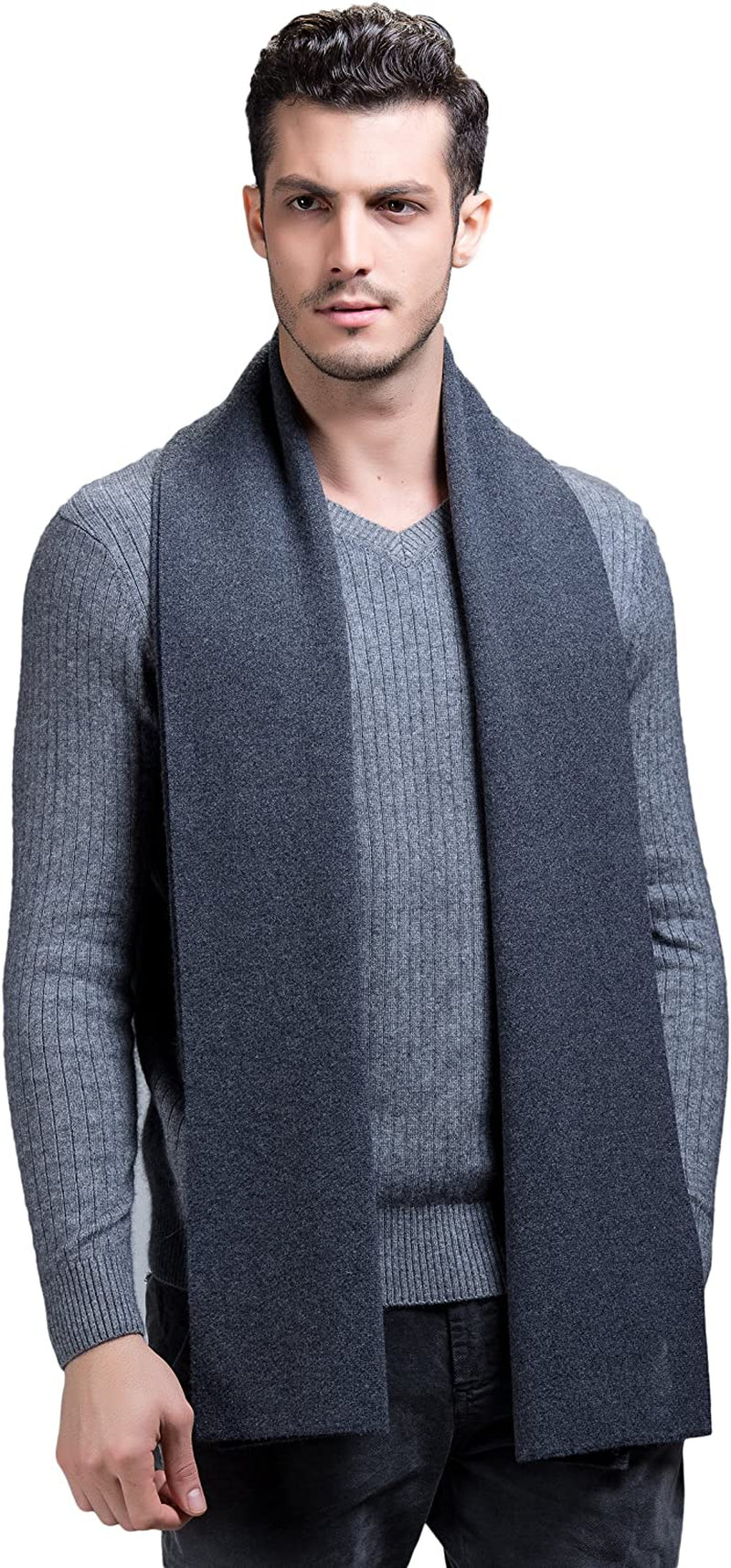 Men'S 100 Australian Merino Wool Scarf Knitted Soft Warm Neckwear