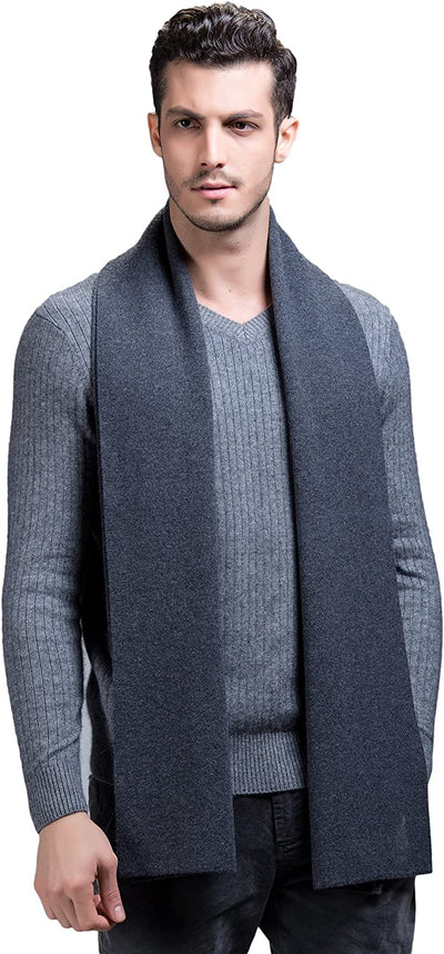 Men'S 100 Australian Merino Wool Scarf Knitted Soft Warm Neckwear