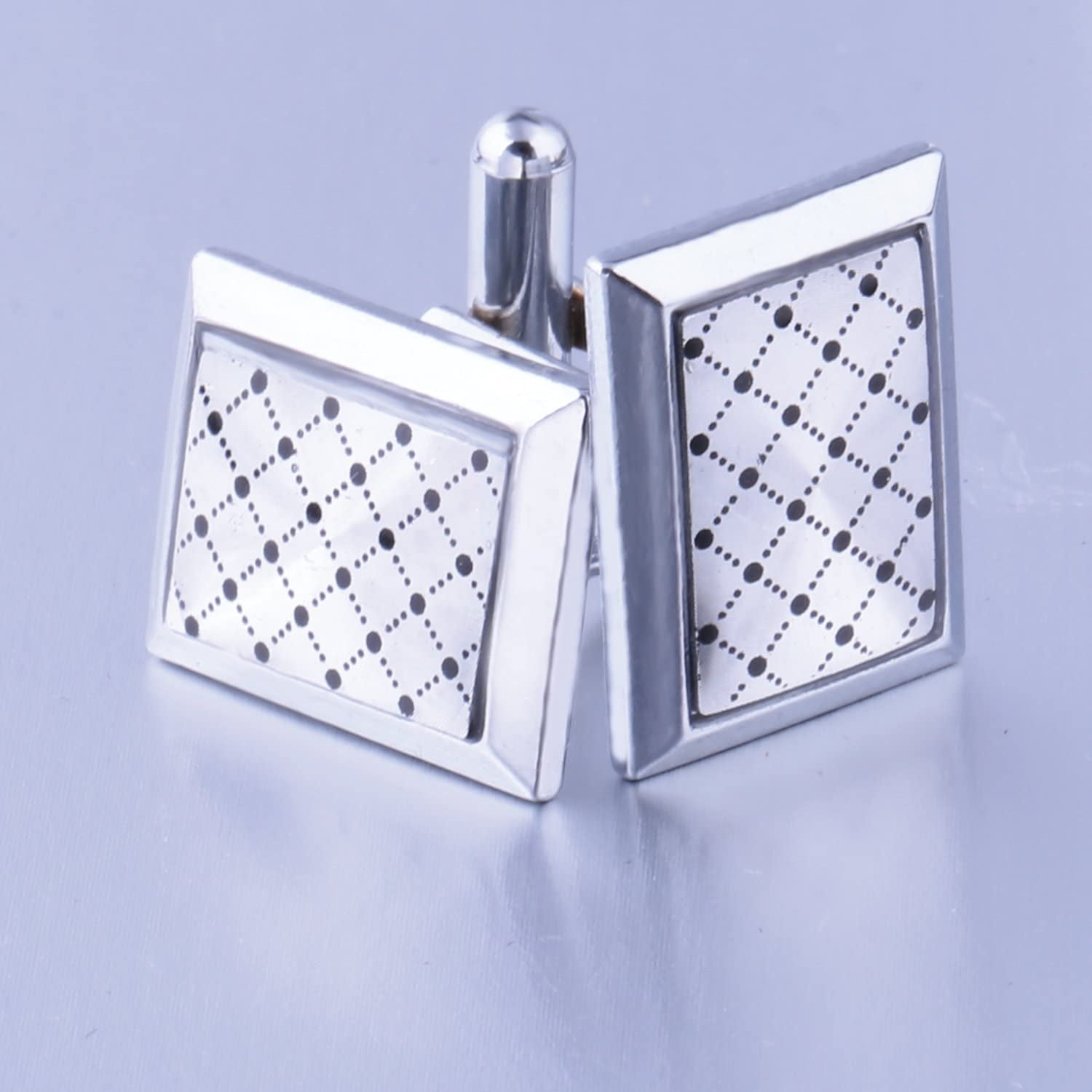 Cufflink 12 Pairs Two Tone Classy Stylish Men'S Cuff Links Elegant Gift Box