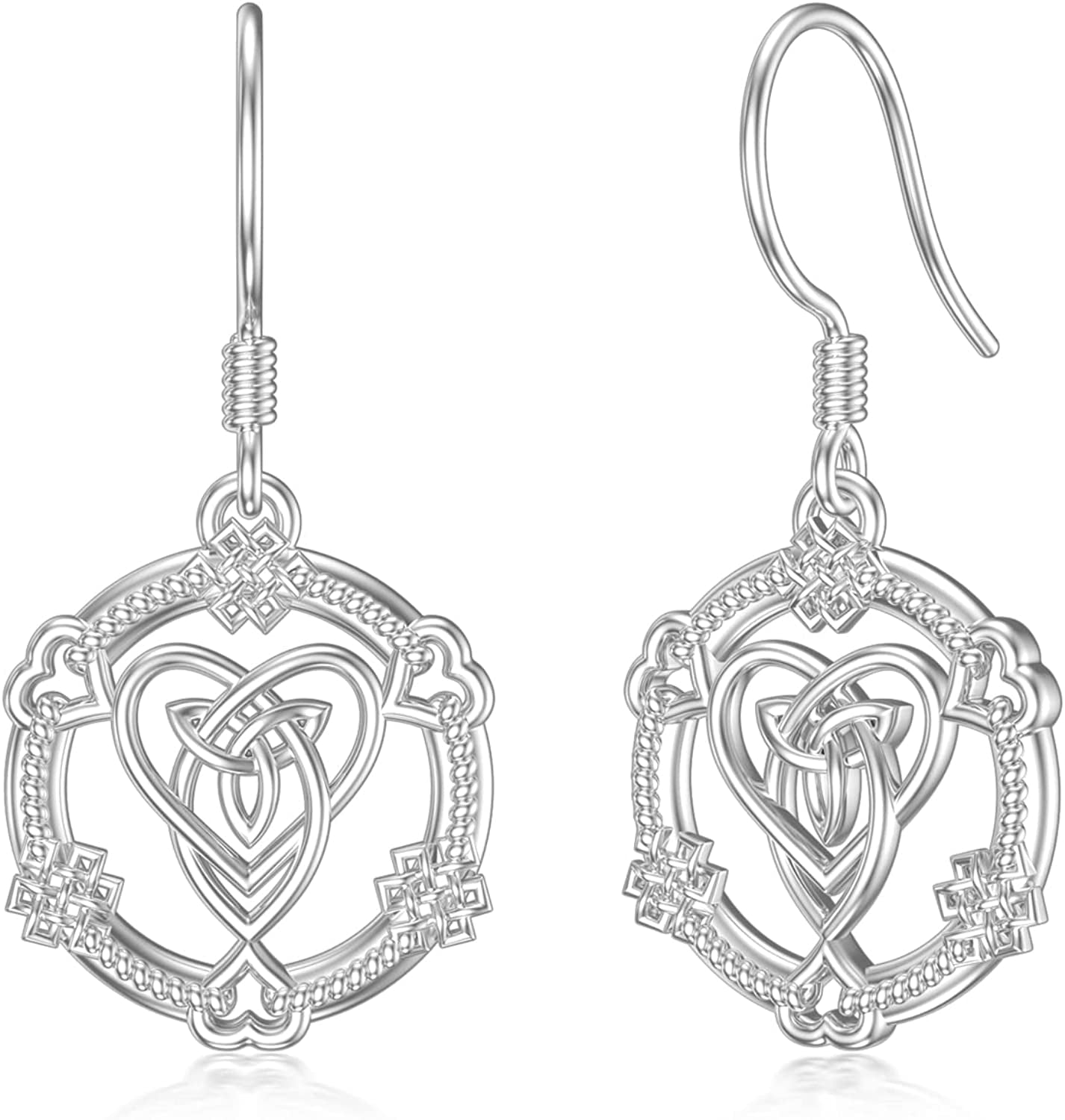 Valentines Day Gifts Cross Celtic Knot Anchor Mushroom Earrings 925 Sterling Silver Hypoallergenic Dangle Earrings Graduation Birthday Jewelry Gifts for Mom Women Friends