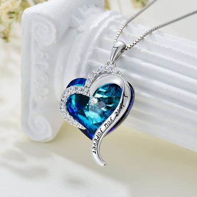 Valentine'S Day Gifts for Women 925 Sterling Silver I Love You to the Moon and Back Necklace Birthday Anniversary Jewelry Gifts for Women Mom Wife Girls