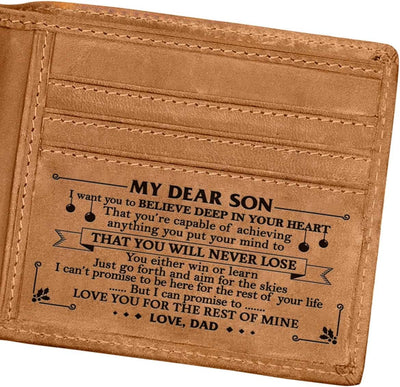 Engraved Bifold Wallet - to My Husband - I Love You More than Anything in the World Gifts for Men RFID Wallet Bifold Men Husband Gifts from Wife Christmas Birthday Father'S Day Gifts