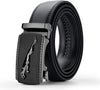 Black Belt Men,  Mens Leather Belts Slide Ratchet Belt Buckle Dress Casual Fashion Belt for Jeans Pants