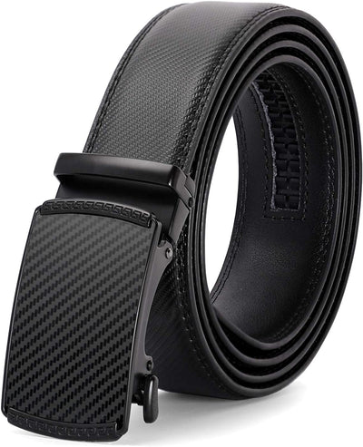 Men'S Ratchet Belt for Dress 2Pack Slid Leather Belt with Automatic Click Buckle