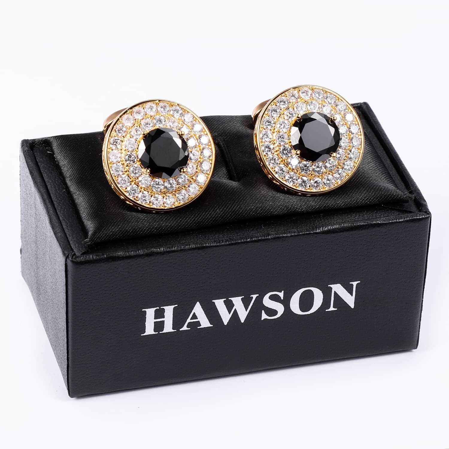 Cufflinks for Men, Gold Diamond Crystal Cufflinks for Groom Husband Personalized Gifts, Mens Formal Wedding Business Cufflinks, Luxurious Gorgeous Cuff Links French Shirt Accessories