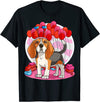 Beagle Dog Heart Valentine Day Cute Decor T-Shirt