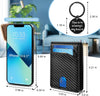 Gifts for Dad,Men'S Leather Wallet for Valentines Day Gifts with Money Clip, RFID Blocking,Bifold Credit Card Holder with 11 Slots,Clips 6-10 Bills,Gifts for Men Him Husband Boyfriend-Carbon Fiber