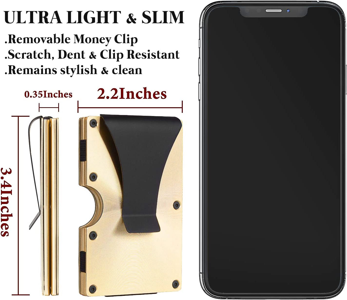 Personalized Wallet Gifts for Husband Boyfriend Custom Aluminum Wallet with Money Clip Engraved Credit Card Holder for Men Anniversary Christmas Valentine'S Day Gifts