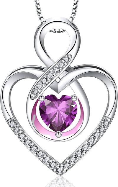 Infinity Heart Symbol Necklace for Women 925 Sterling Silver Dainty Forever Love Heart Pendant Valentine’S Day Mother’S Day Anniversary Birthday Jewelry Gifts for Women Mom Wife Girls Sister Her Friends