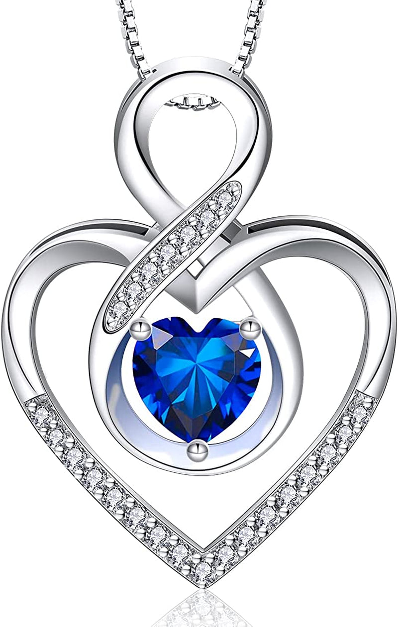 Infinity Heart Symbol Necklace for Women 925 Sterling Silver Dainty Forever Love Heart Pendant Valentine’S Day Mother’S Day Anniversary Birthday Jewelry Gifts for Women Mom Wife Girls Sister Her Friends