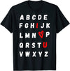 Alphabet ABC I Love You T-Shirt Valentines Day Heart Gifts T-Shirt