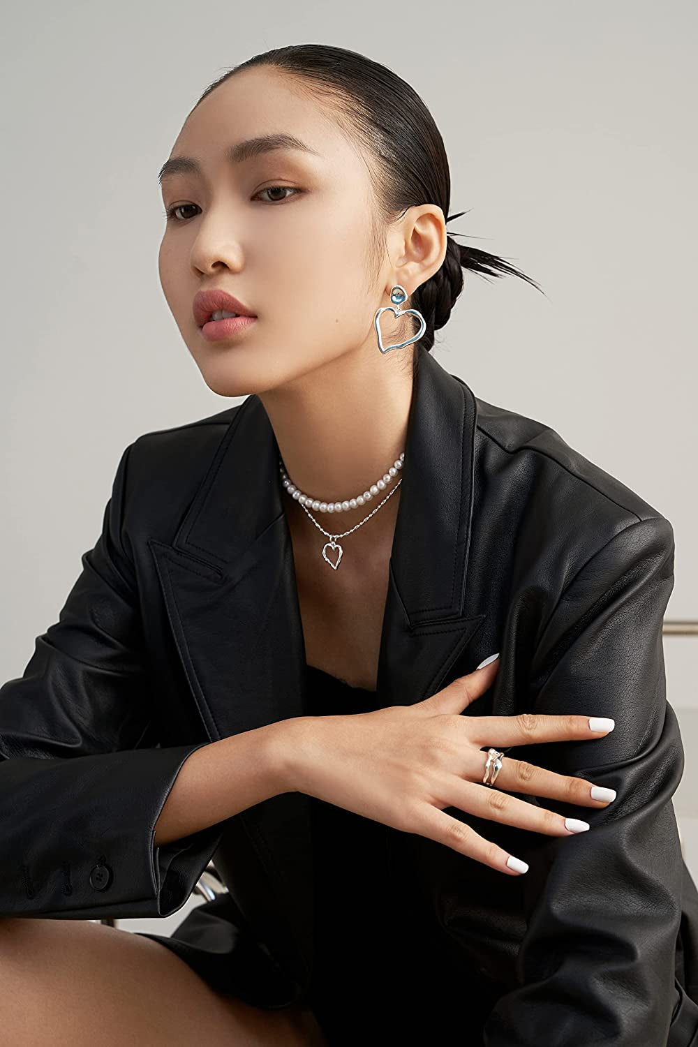 Heart Hoop Earrings 925 Sterling Silver Dangle Earrings Drop Earrings for Women Girl Earrings Christmas Day/Valentine Day/Birthday Arrings Gifts