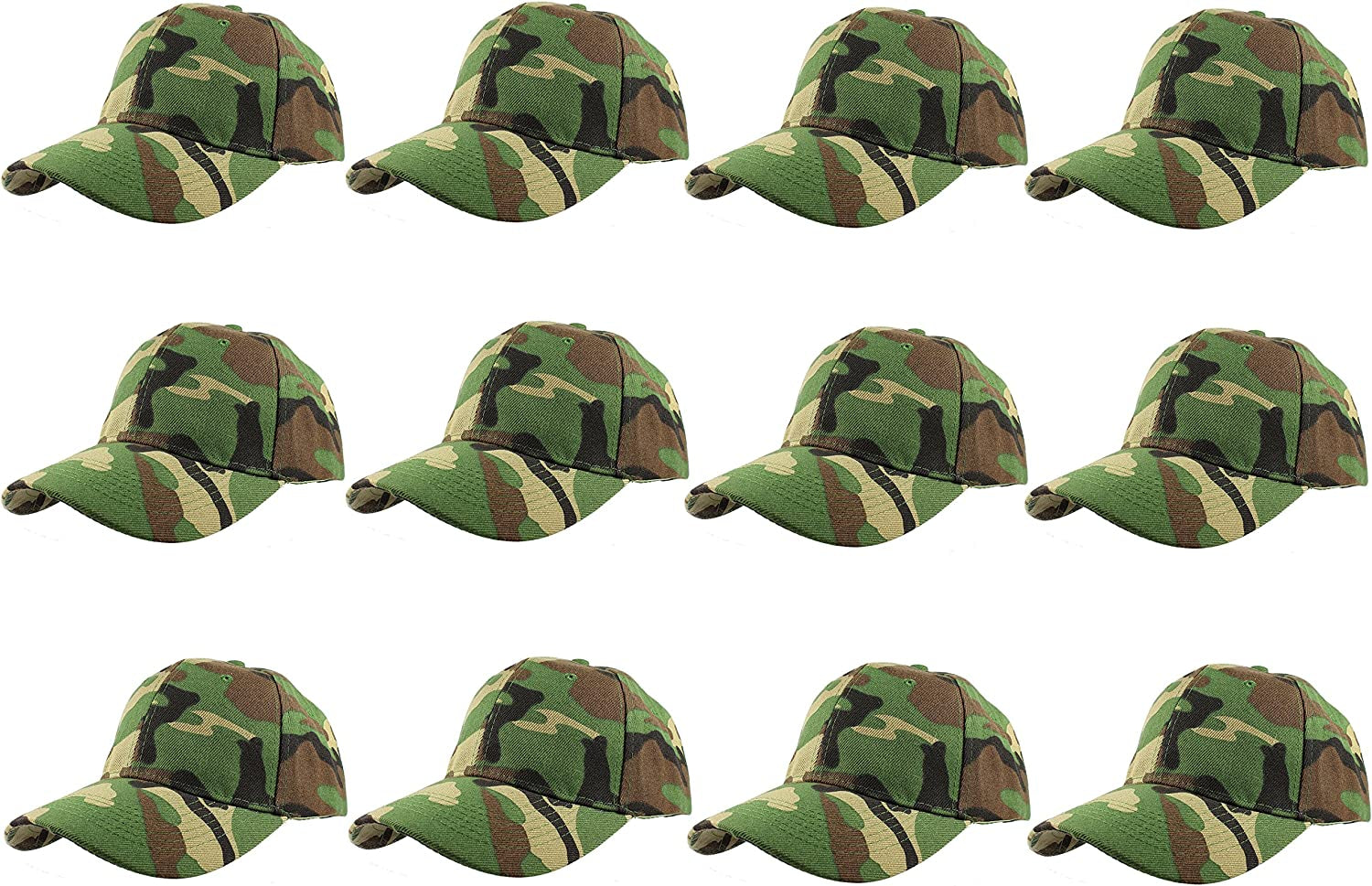 Plain Blank Baseball Caps Adjustable Back Strap Wholesale LOT 12 PC'S