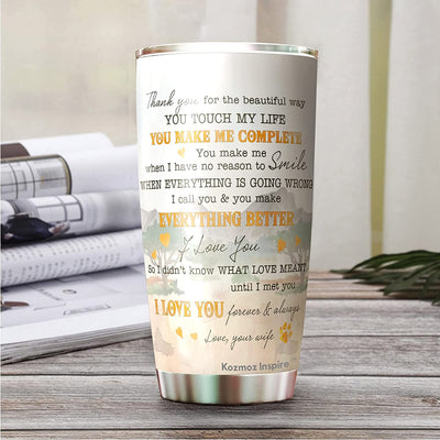 to My Husband Mug Lion Couple Tumbler - Birthday Christmas Tumbler Gifts for Husband - Best Ideas Gifts for Him, Boyfriend, Husband, Fathers Day 2022 Tumbler 20 Oz