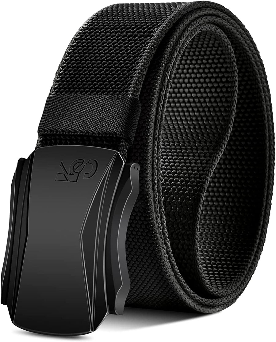 Mens Belt, Military Tactical Stretch Web Nylon Belt for Hiking Hunting Pants 1.5",Cut for Fit