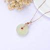 Rose Gold Plated Jade Necklace for Women Sterling Silver Circle Jade Pendant Necklace Jewelry Birthday Valentine'S Day Gifts for Women Girls Her Wife