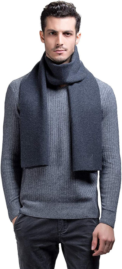 Men'S 100 Australian Merino Wool Scarf Knitted Soft Warm Neckwear