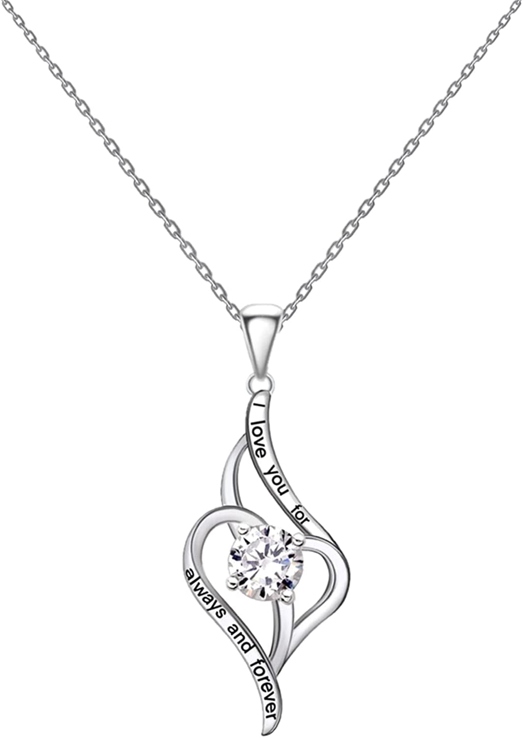 Valentine'S Day Gifts for Women 925 Sterling Silver I Love You to the Moon and Back Necklace Birthday Anniversary Jewelry Gifts for Women Mom Wife Girls
