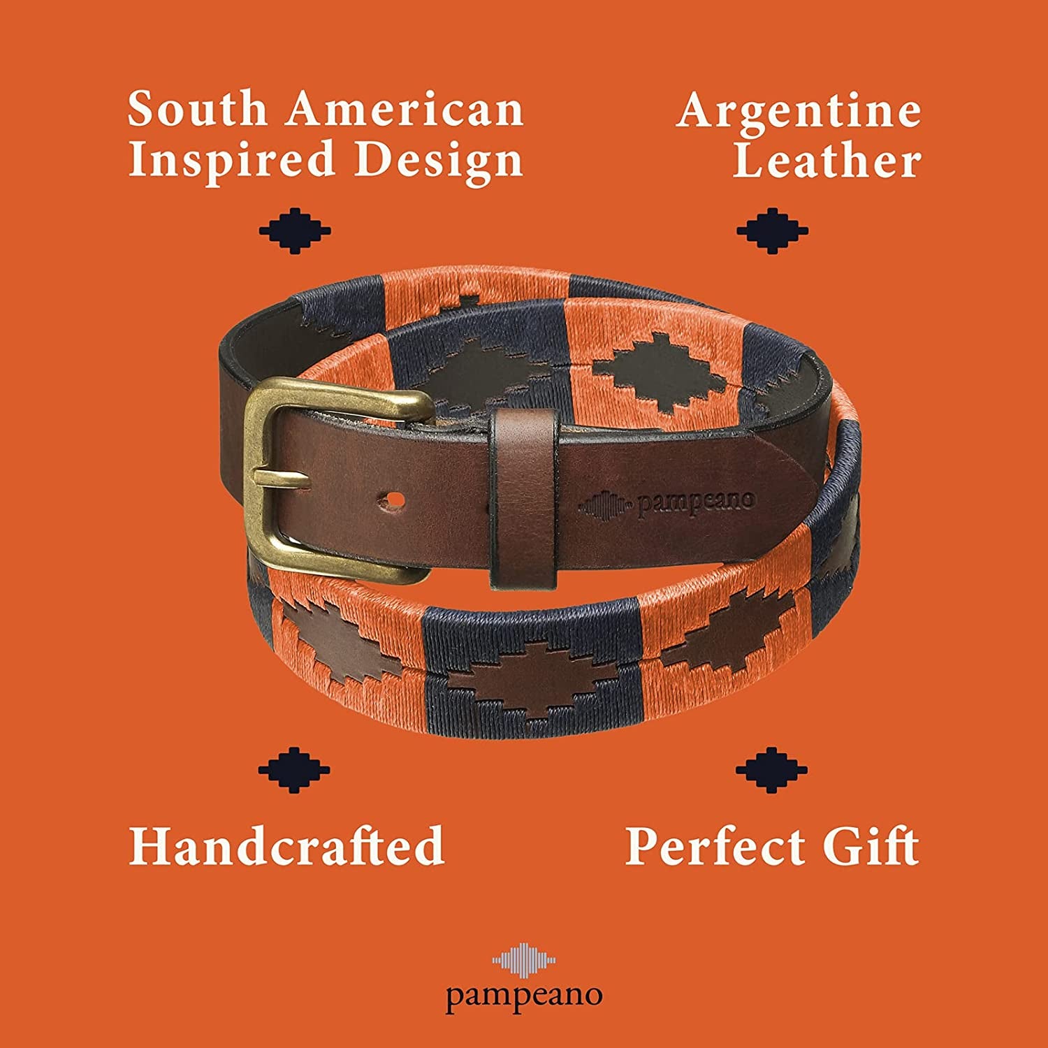 Polo Belt | Handmade by Master Artisans | Gift Boxed Argentine Gaucho Belts | Hand Stitched Argentinian Leather