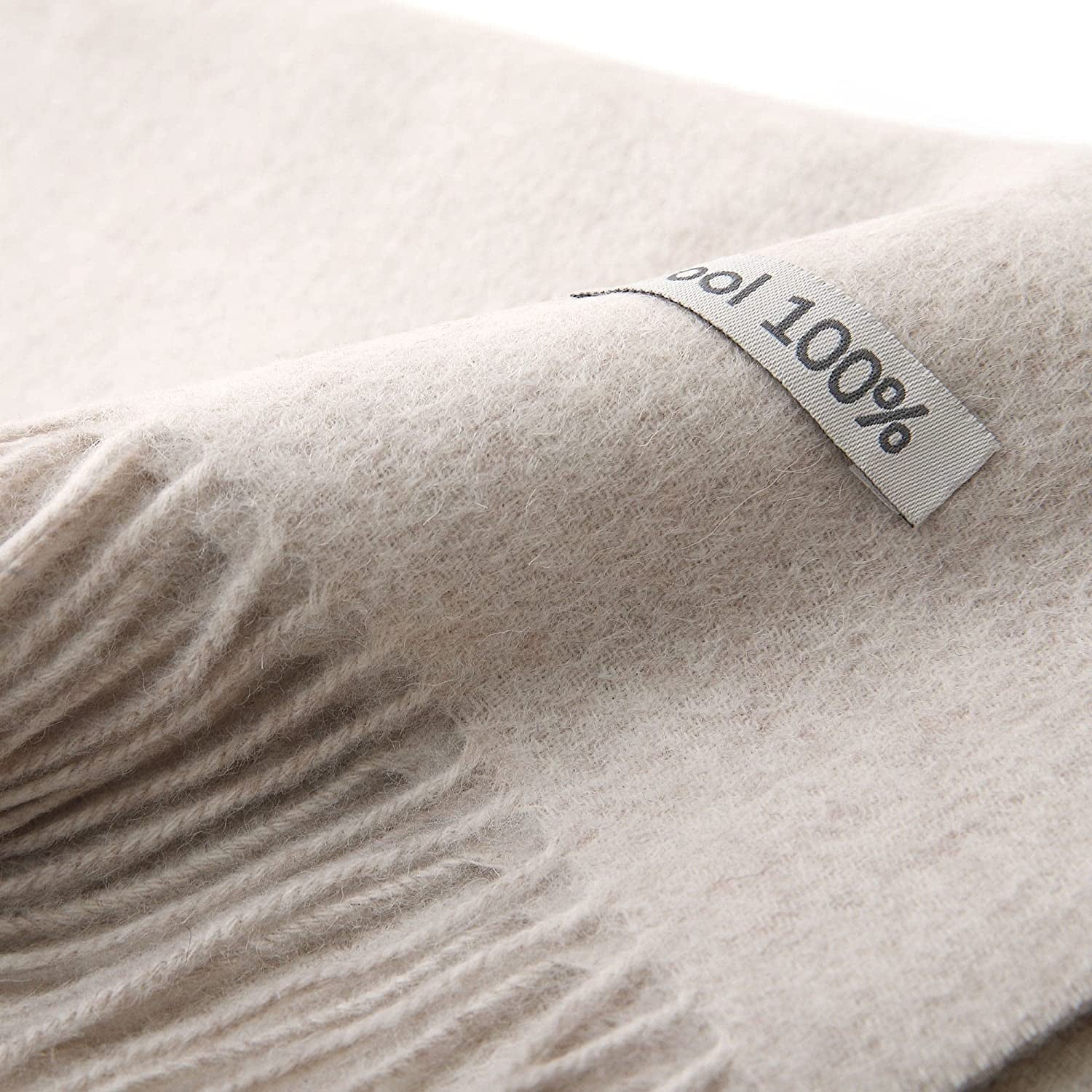 100% Wool Scarf - Men and Women Warm Soft Luxurious Solid Colors Gift Box by