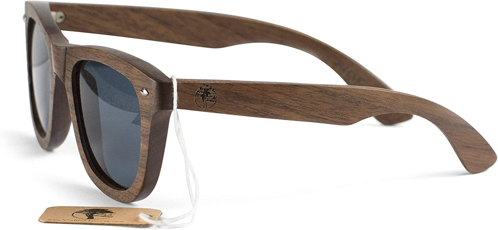 Real Solid Handmade Wooden Sunglasses for Men, Polarized Lenses with Gift Box