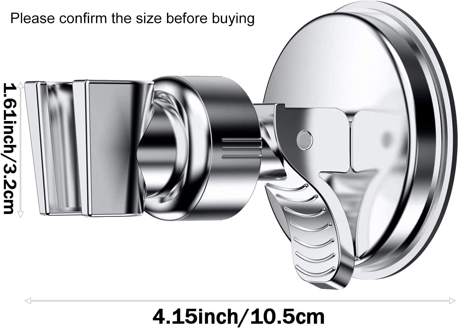 Shower Head Holder Suction Cup Handheld Showerhead Bracket Adjustable Height Shower Holder, Removable Handheld Wand Holder Wall Mounted Suction Bracket