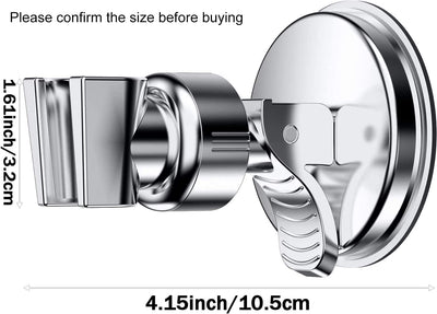 Shower Head Holder Suction Cup Handheld Showerhead Bracket Adjustable Height Shower Holder, Removable Handheld Wand Holder Wall Mounted Suction Bracket